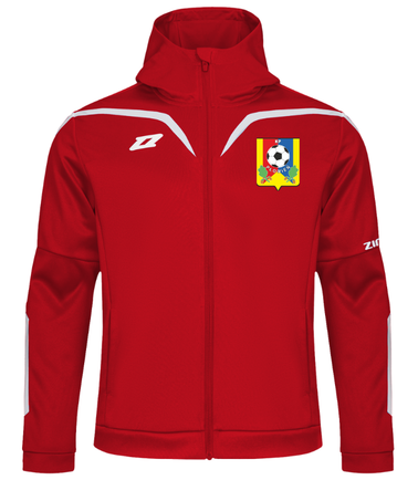Bluza rozpinana z kapturem H ROSARIO PRO SENIOR_czerwony